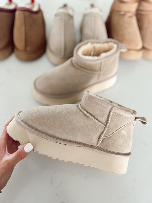 Tan Suede Boots| Platform | Adult | PREORDER