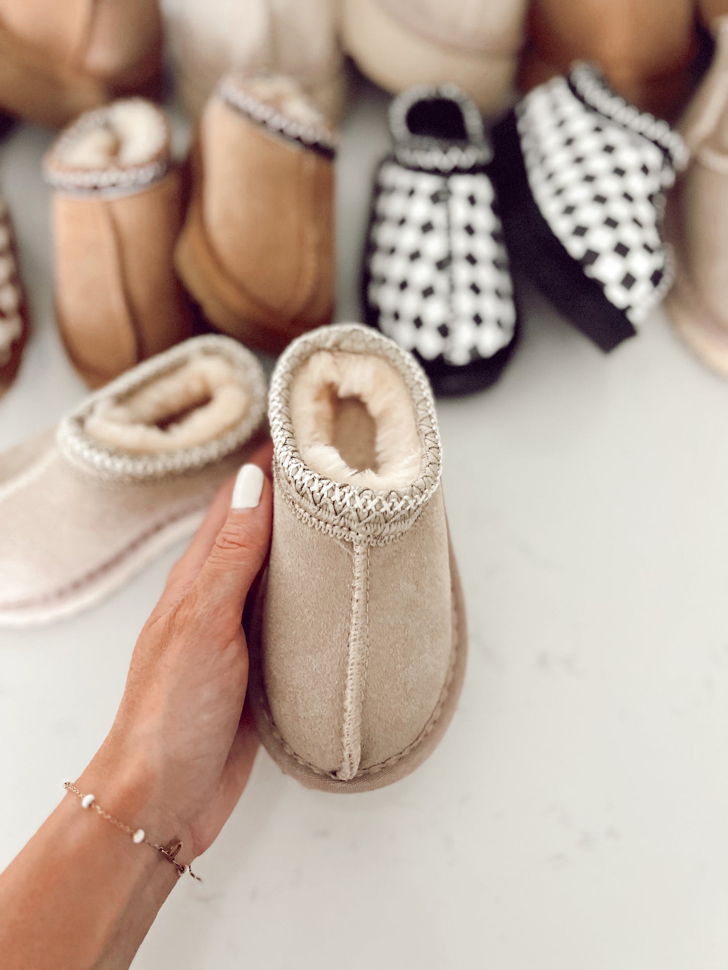 Mini Suede Slides | Tan | Toddler | PREORDER