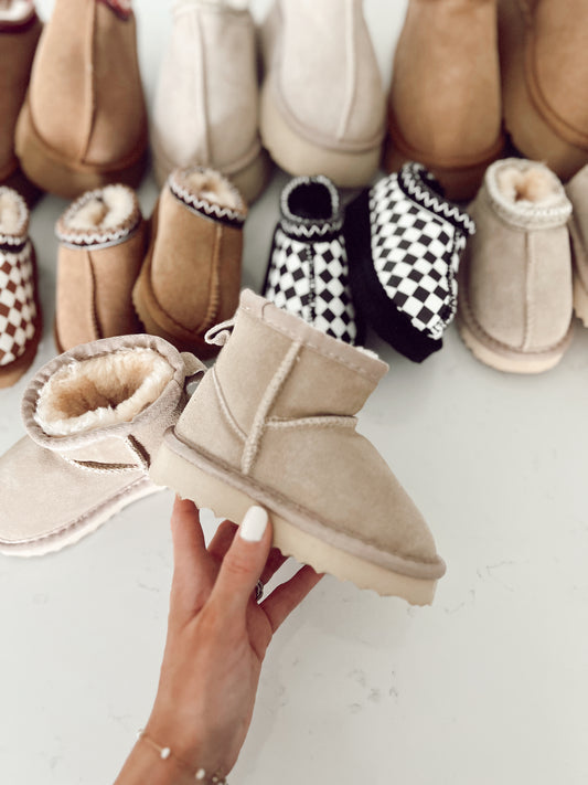 Mini Suede Boots | Tan | Toddler | PREORDER