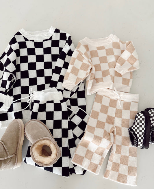 Checkered Knit Set | 2 Colors | PREORDER