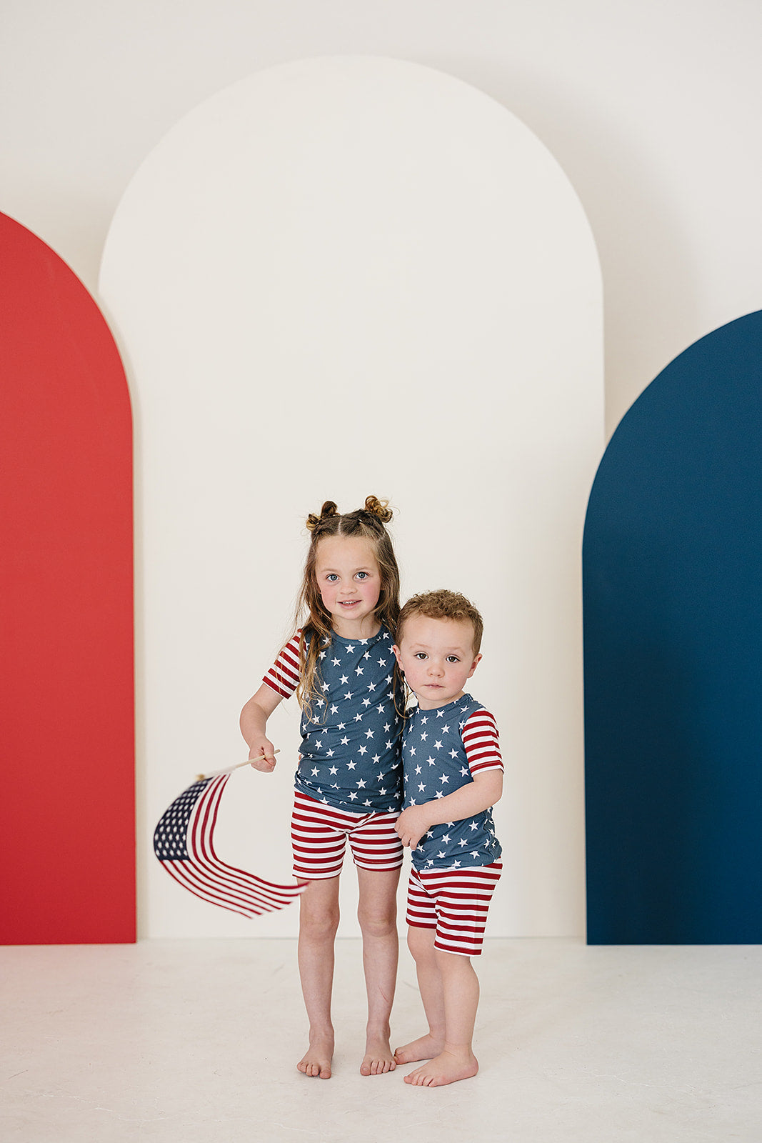 Stars + Stripes Bamboo Cozy Short Set