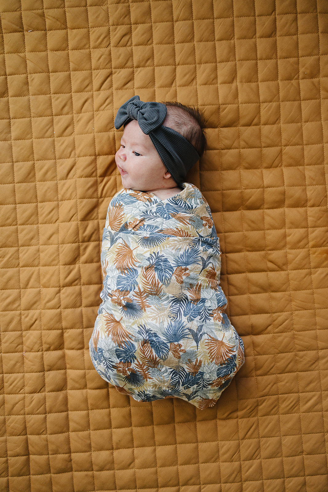 Paradise Palms Muslin Swaddle Blanket