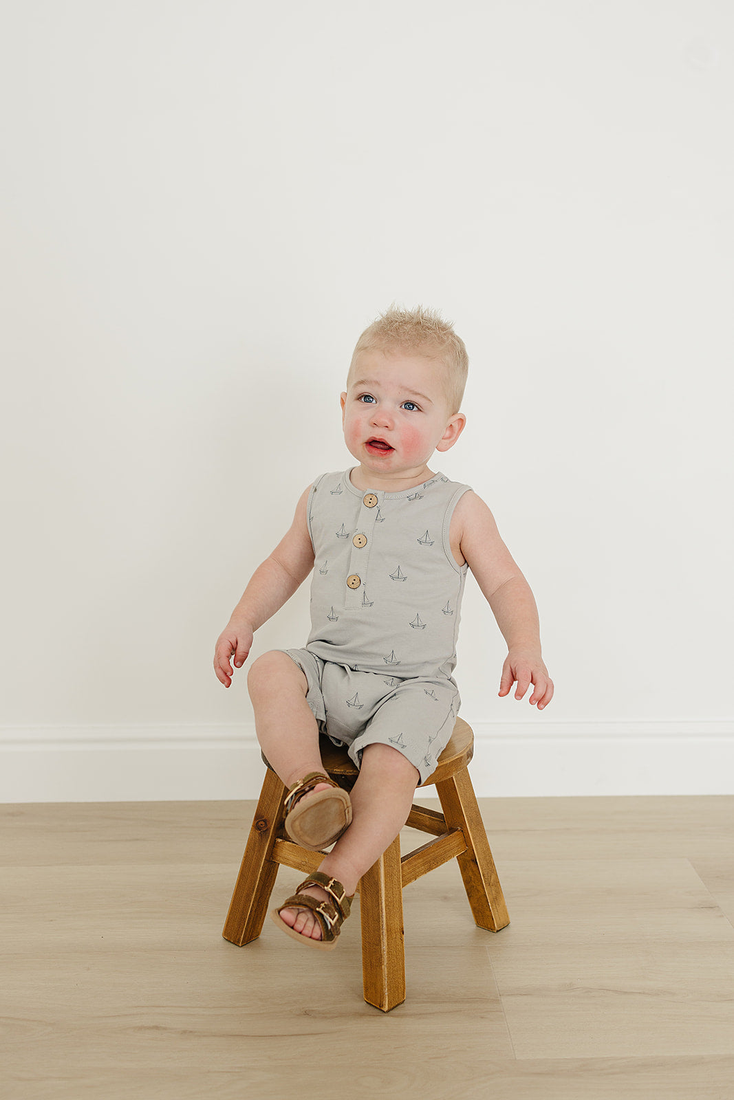 Sail Boat Short Romper