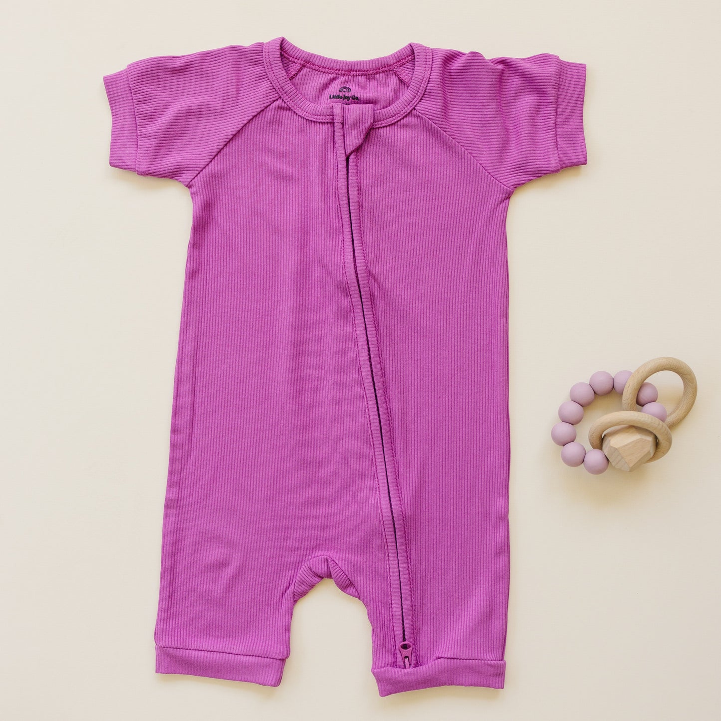 Solid Ribbed Bamboo Shorty Romper  - more colors