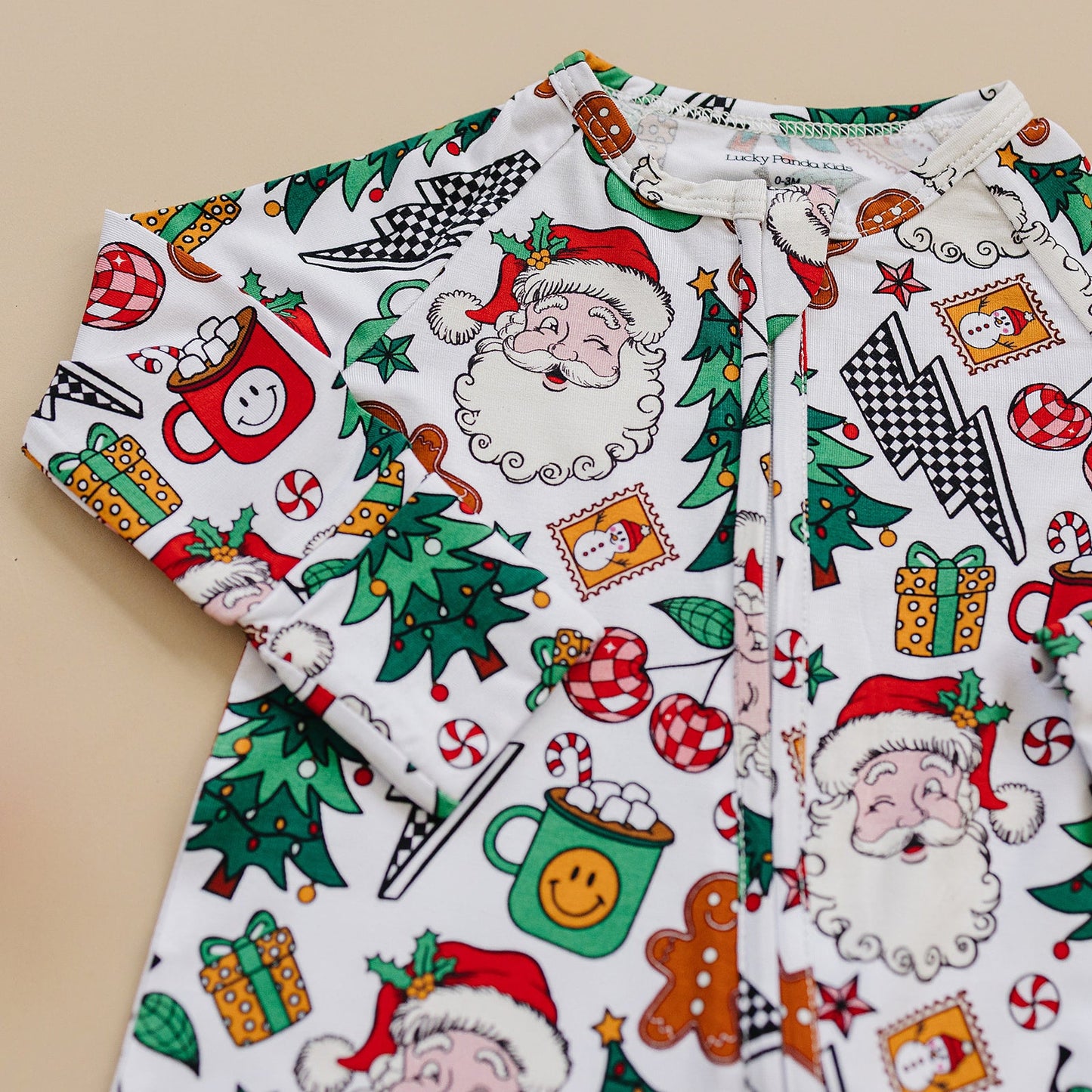Bamboo Zip Romper | Christmas Vibes