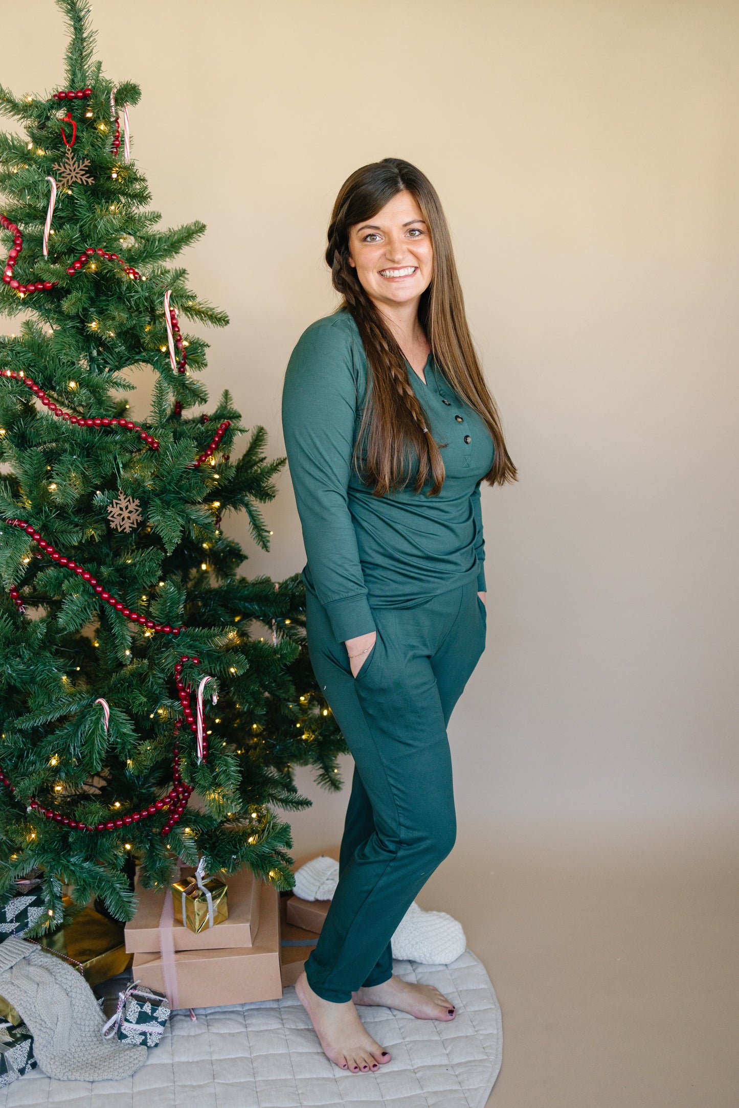 Women's Green Emerald Bamboo Pajamas