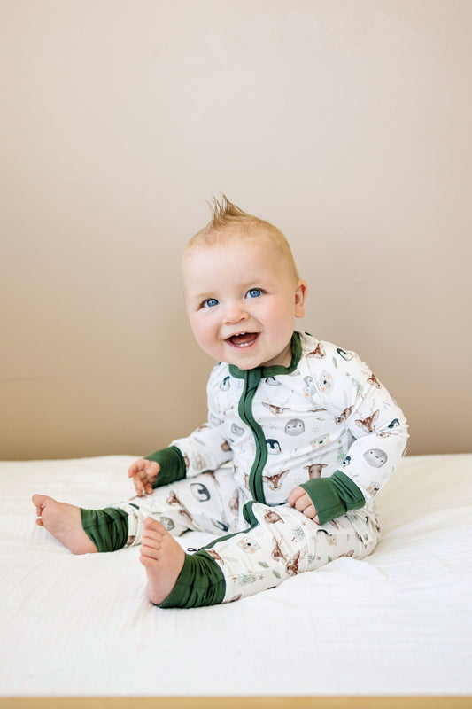 North Pole Pals Bamboo Zippy Romper *0/3m left