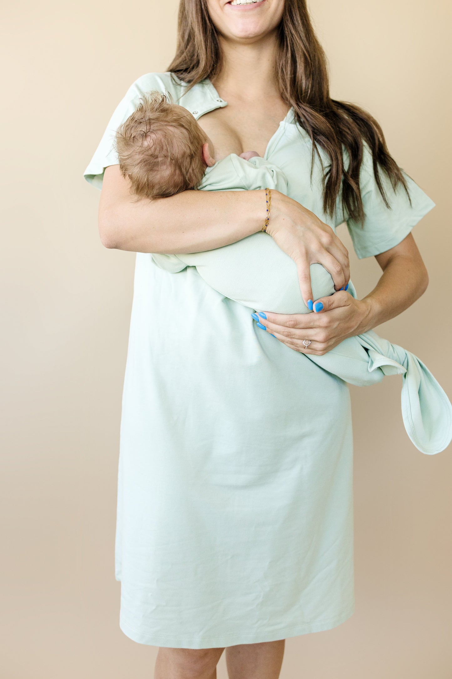 Newborn Bamboo Gown & Hat Set