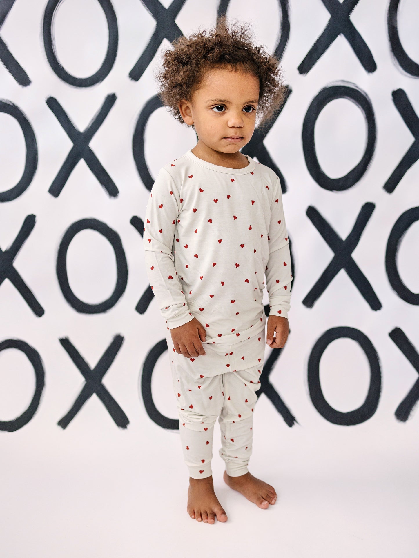 Tiny Hearts 2pc Bamboo Pajama Set