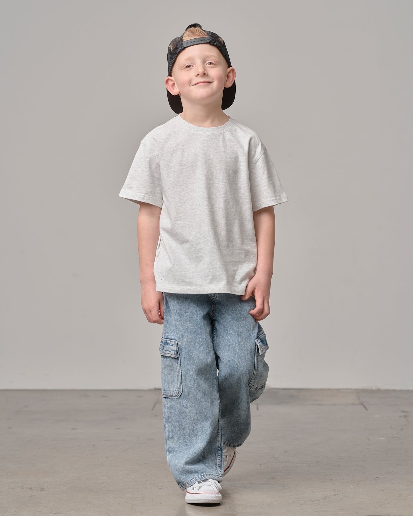 Athletic Boxy Tee - Light Heather Grey
