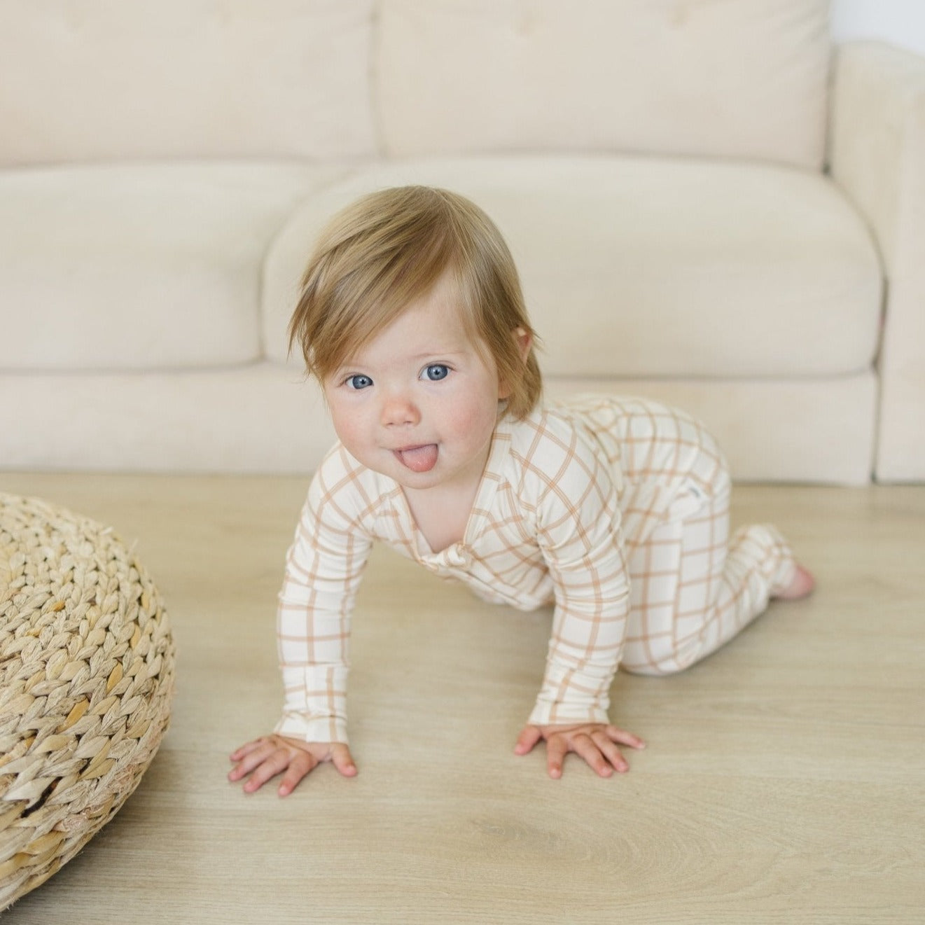 Pumpkin Plaid Zippy Romper