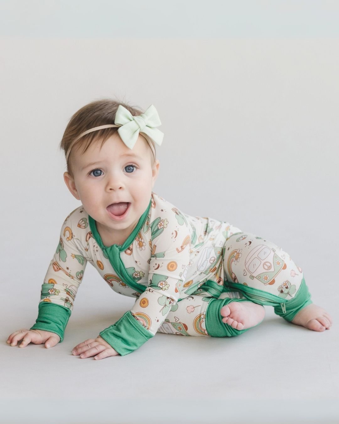 Bamboo Zip Romper | St. Patrick's