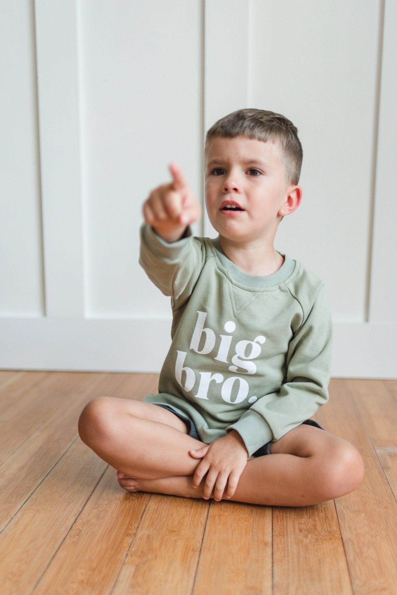 Big Bro Crewneck Sweatshirt - Size 6-9 & 9-12m left