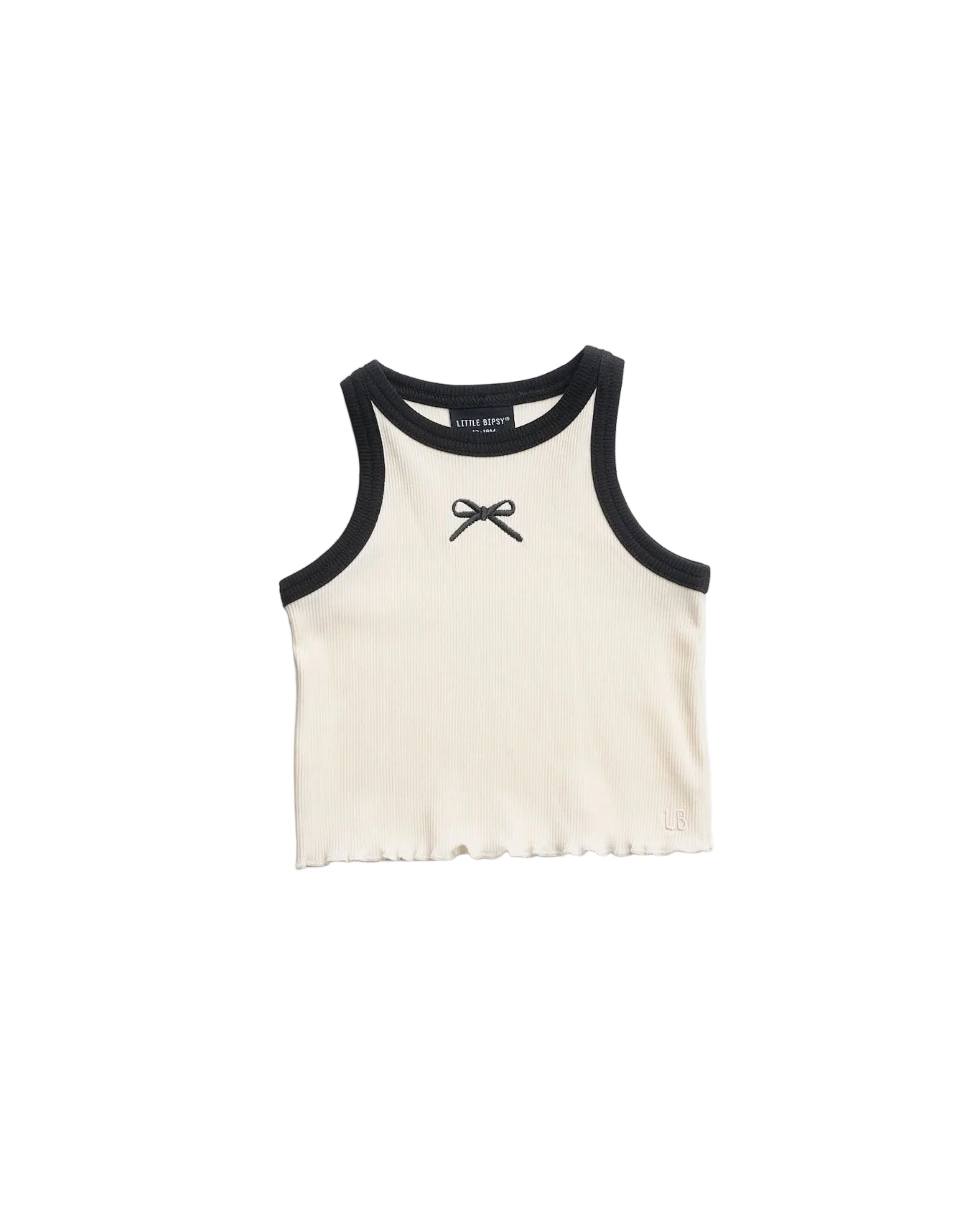 Bow Ribbed Tank - Vanilla