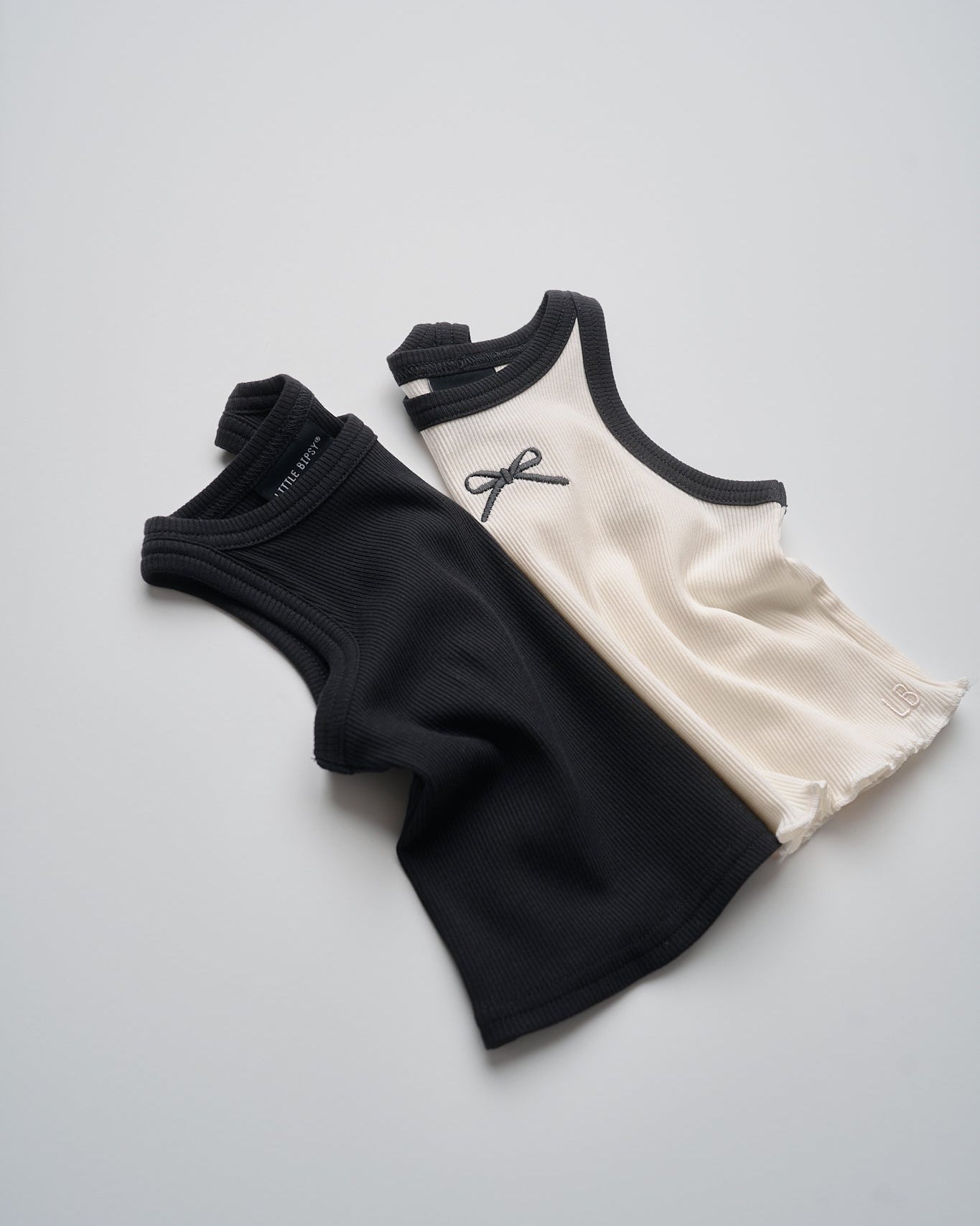 Bow Ribbed Tank - Vanilla
