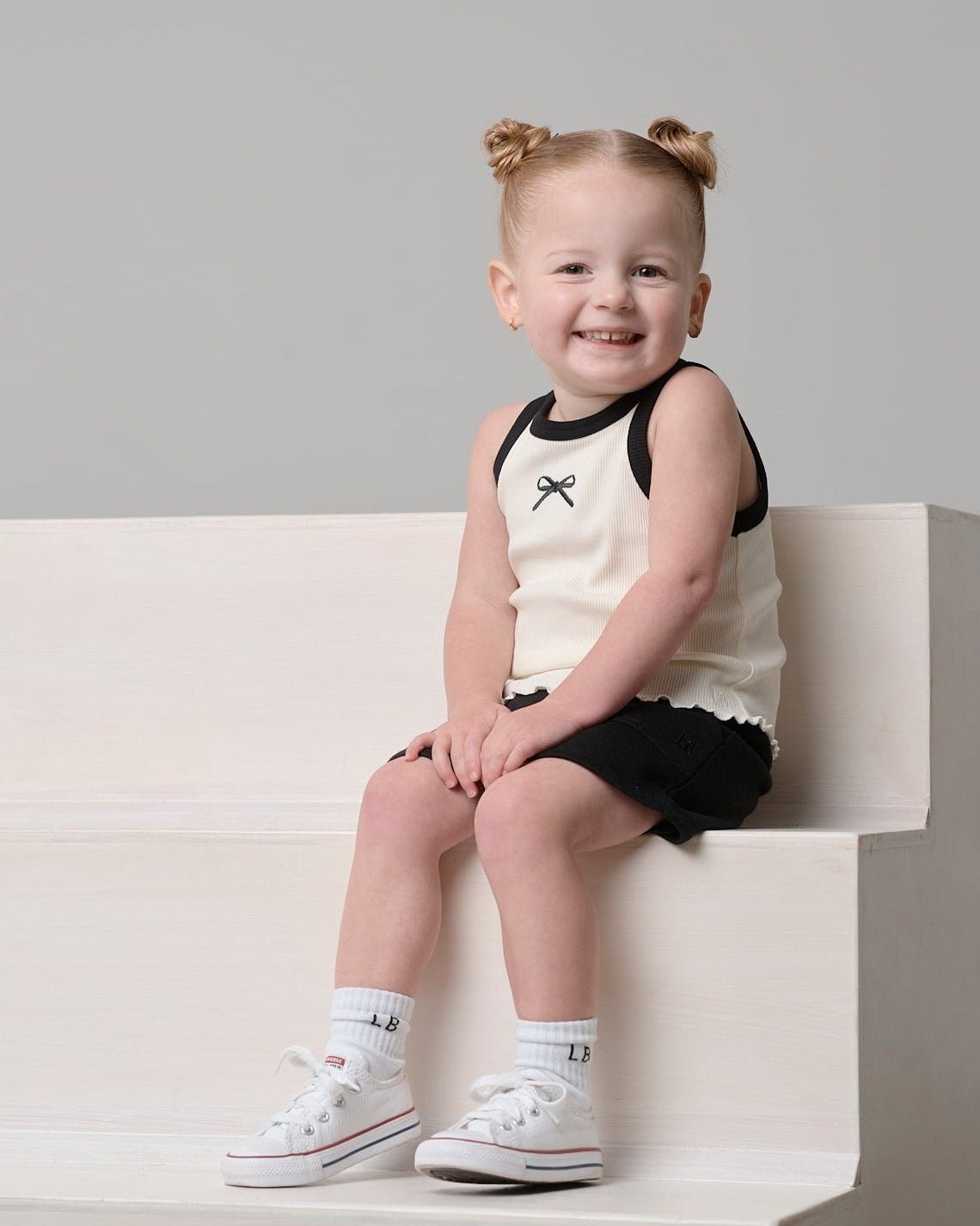Bow Ribbed Tank - Vanilla