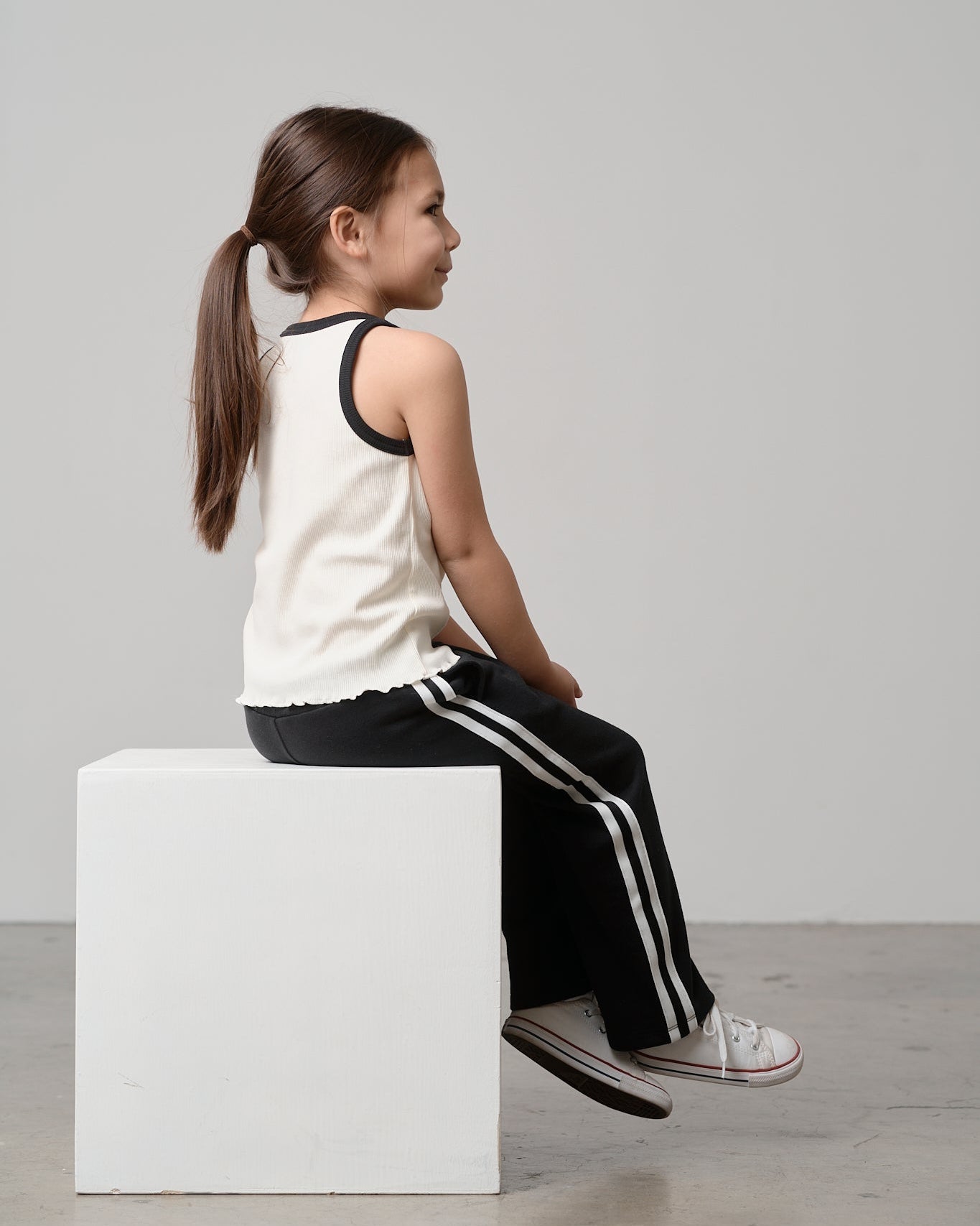 Bow Ribbed Tank - Vanilla