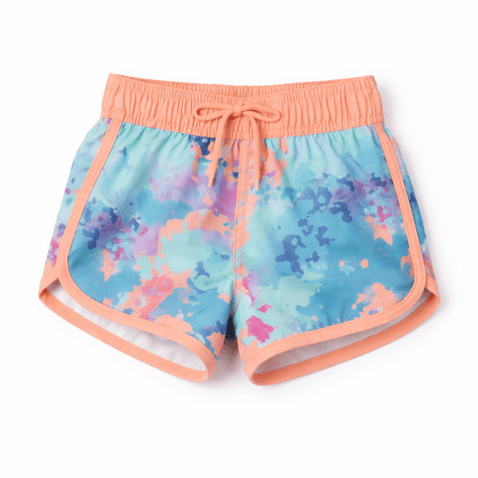 Boy's Swim Short - Melon Watercolor