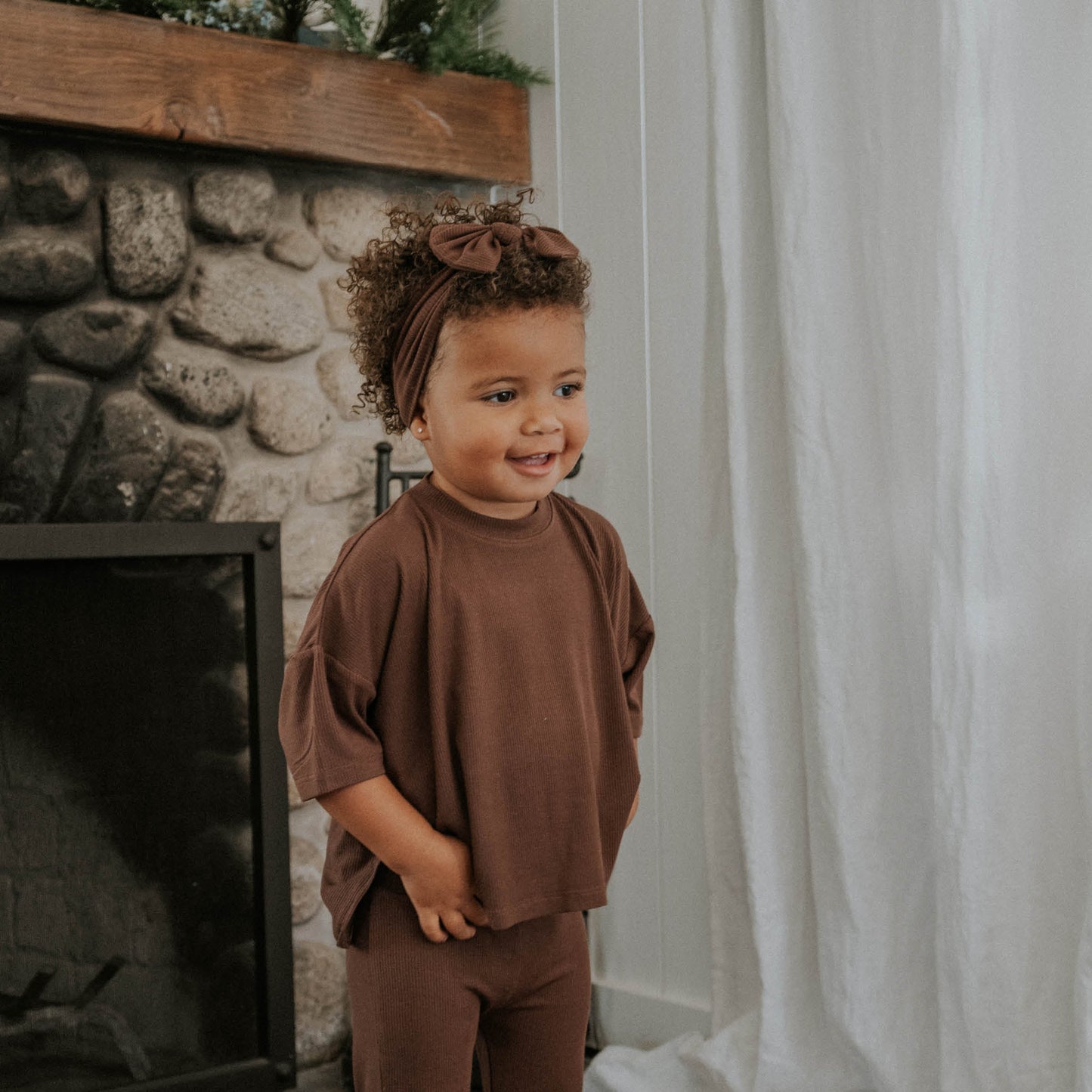 Cowboy Coffee Ribbed | Girl's Everyday Set