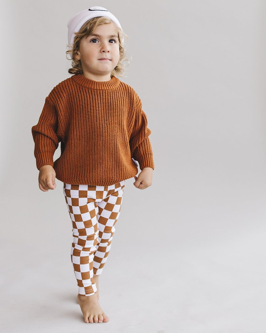 Checkered Leggings | Copper