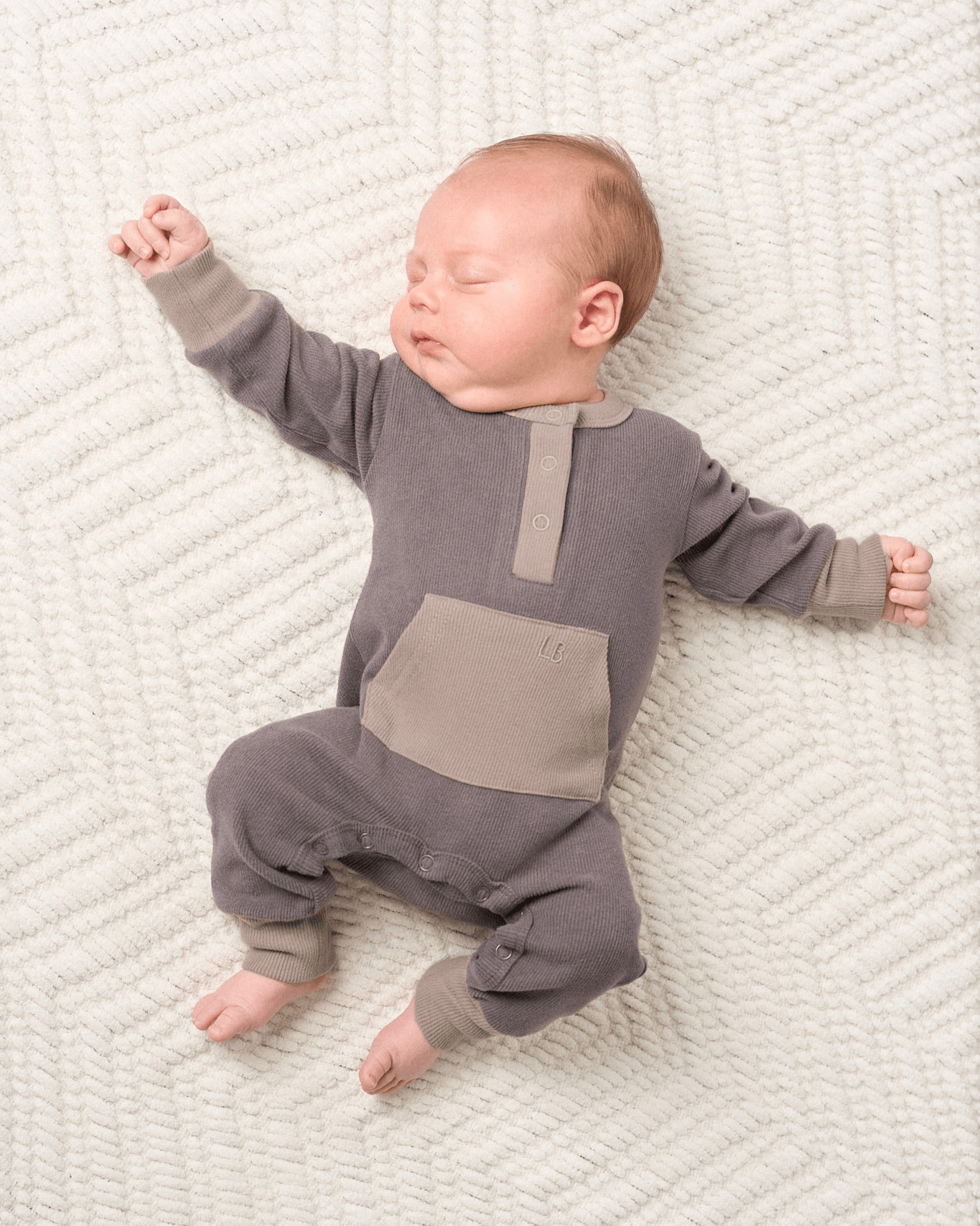 Colorblock Ribbed Romper - Graphite