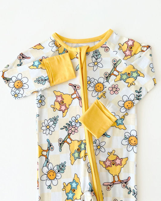 Easter Bamboo Zip Romper | Skater Chick