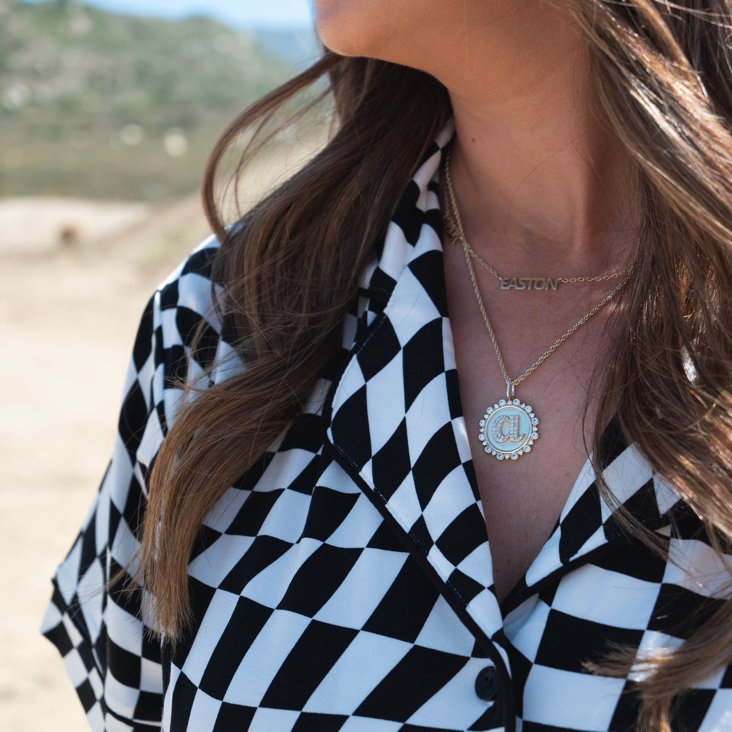 B&W Wavy Checker | Women's Flare Set