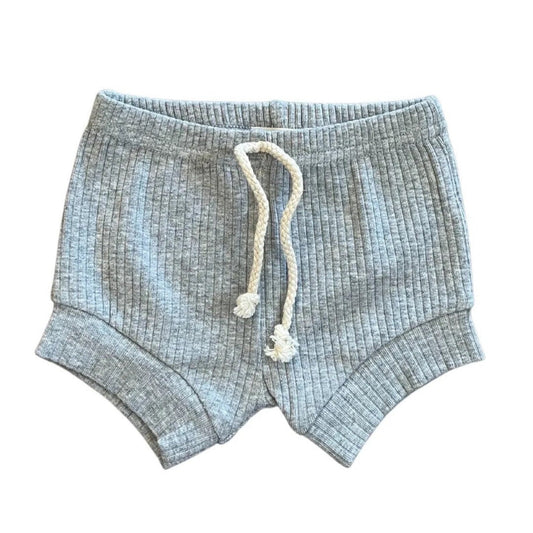 Ribbed Shorts - Heather Gray