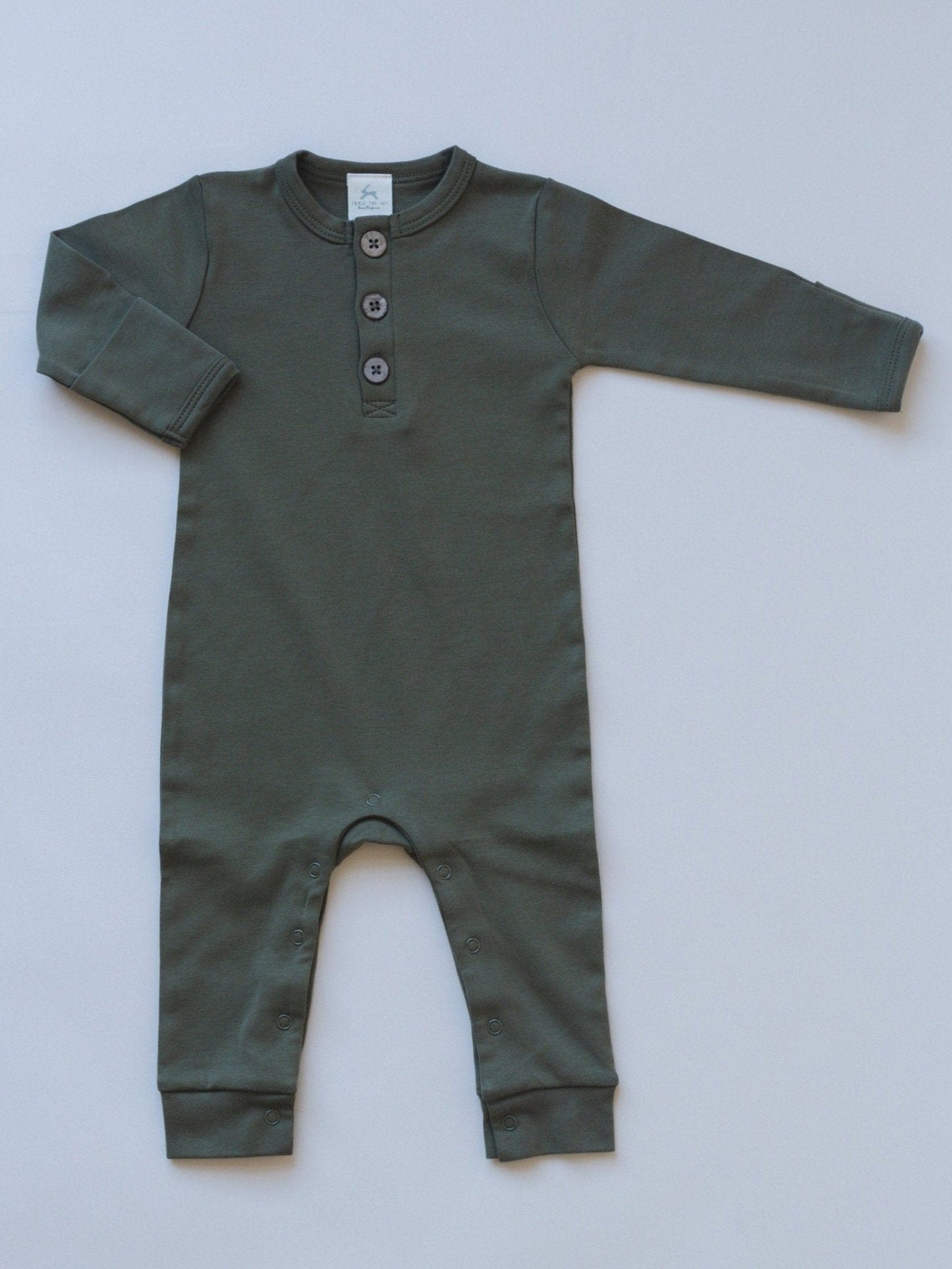 Organic Cotton Henley Romper