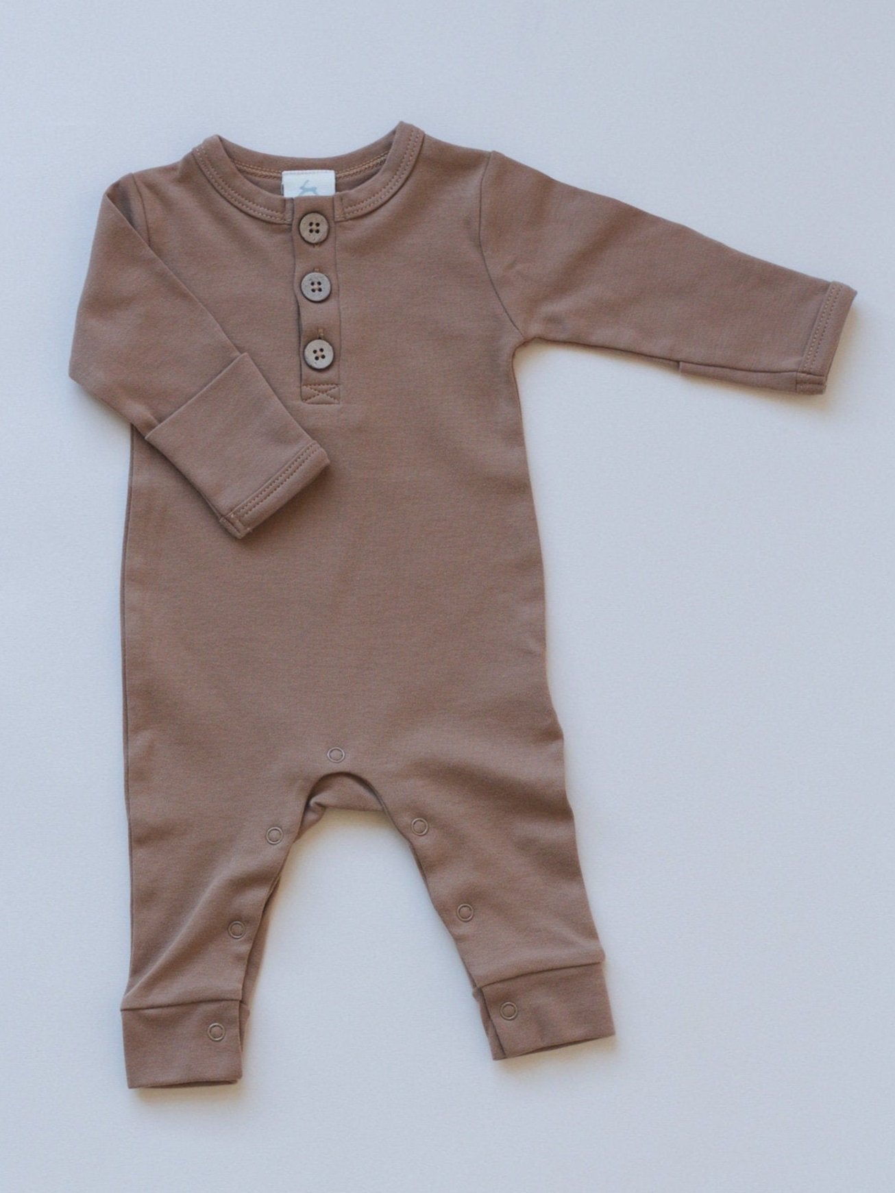 Organic Cotton Henley Romper