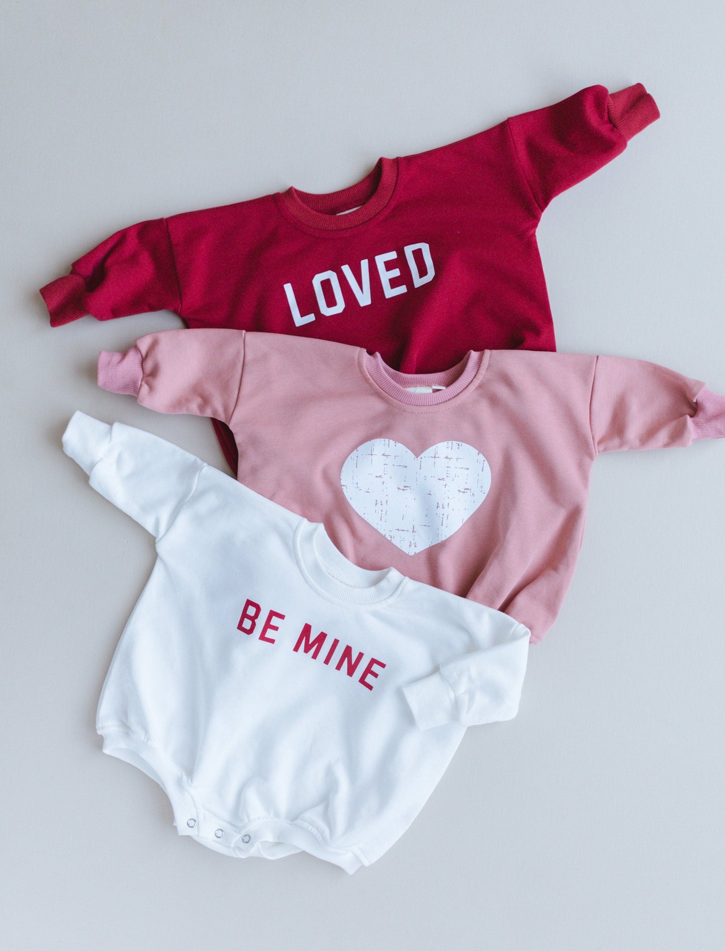 Distressed Heart Sweatshirt Romper - more colors