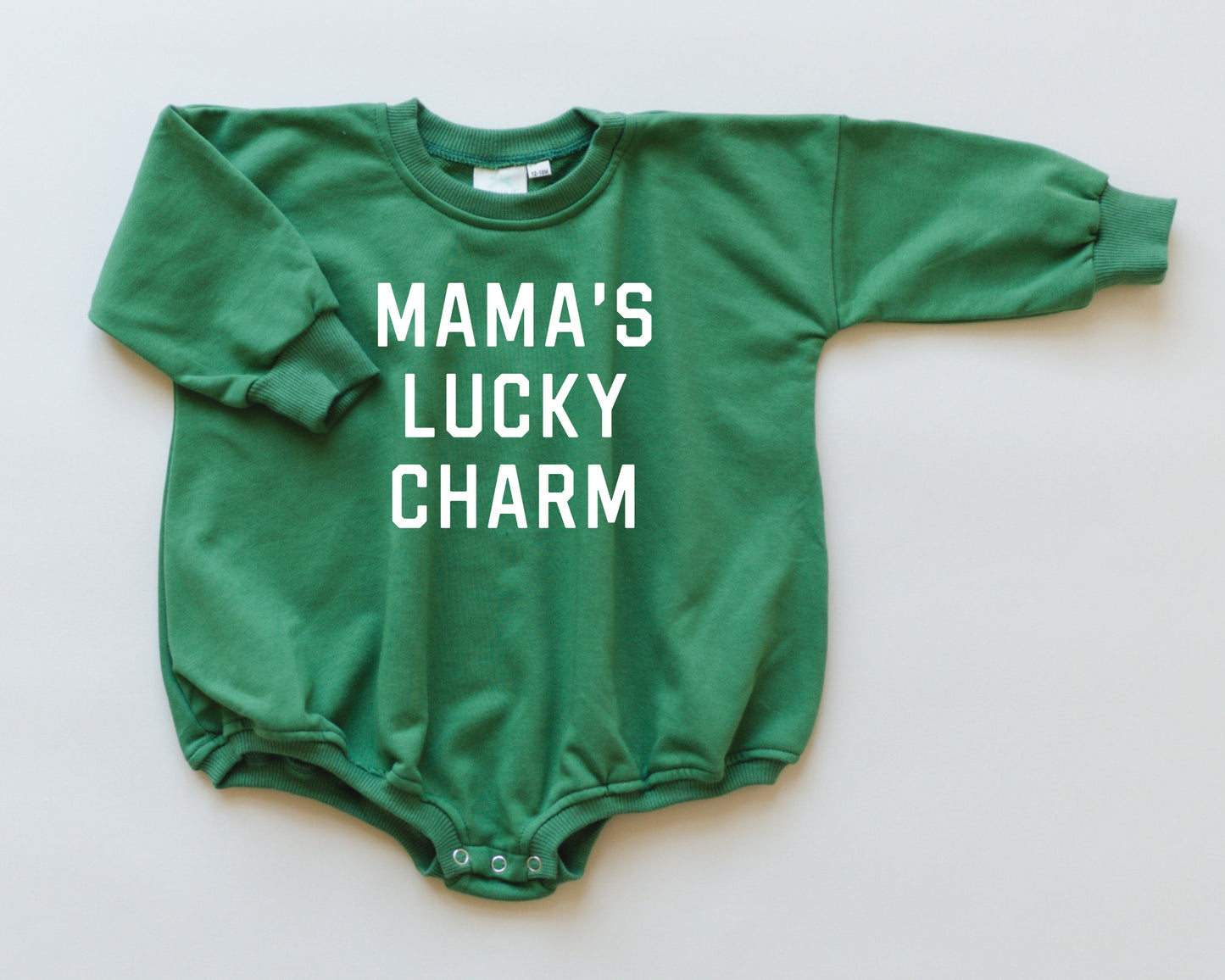 Mama's Lucky Charm Sweatshirt Romper- more colors