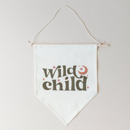 Wild Child Canvas Pennant