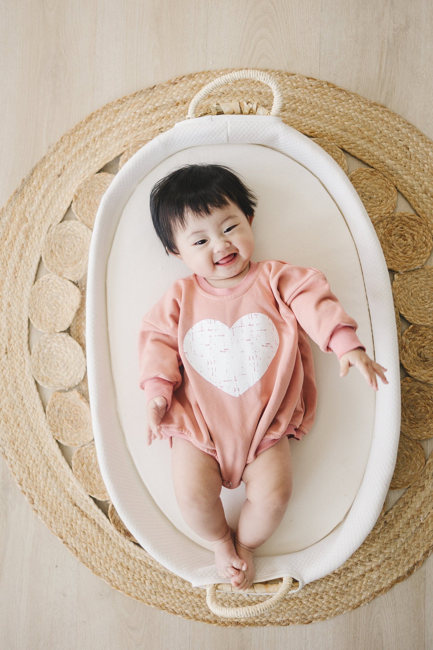 Distressed Heart Sweatshirt Romper - more colors