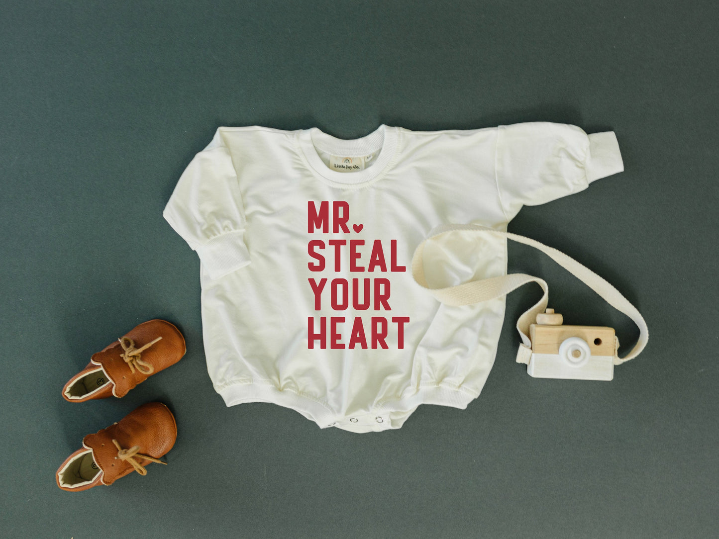 Mr. Steal Your Heart Bamboo Sweatshirt Romper