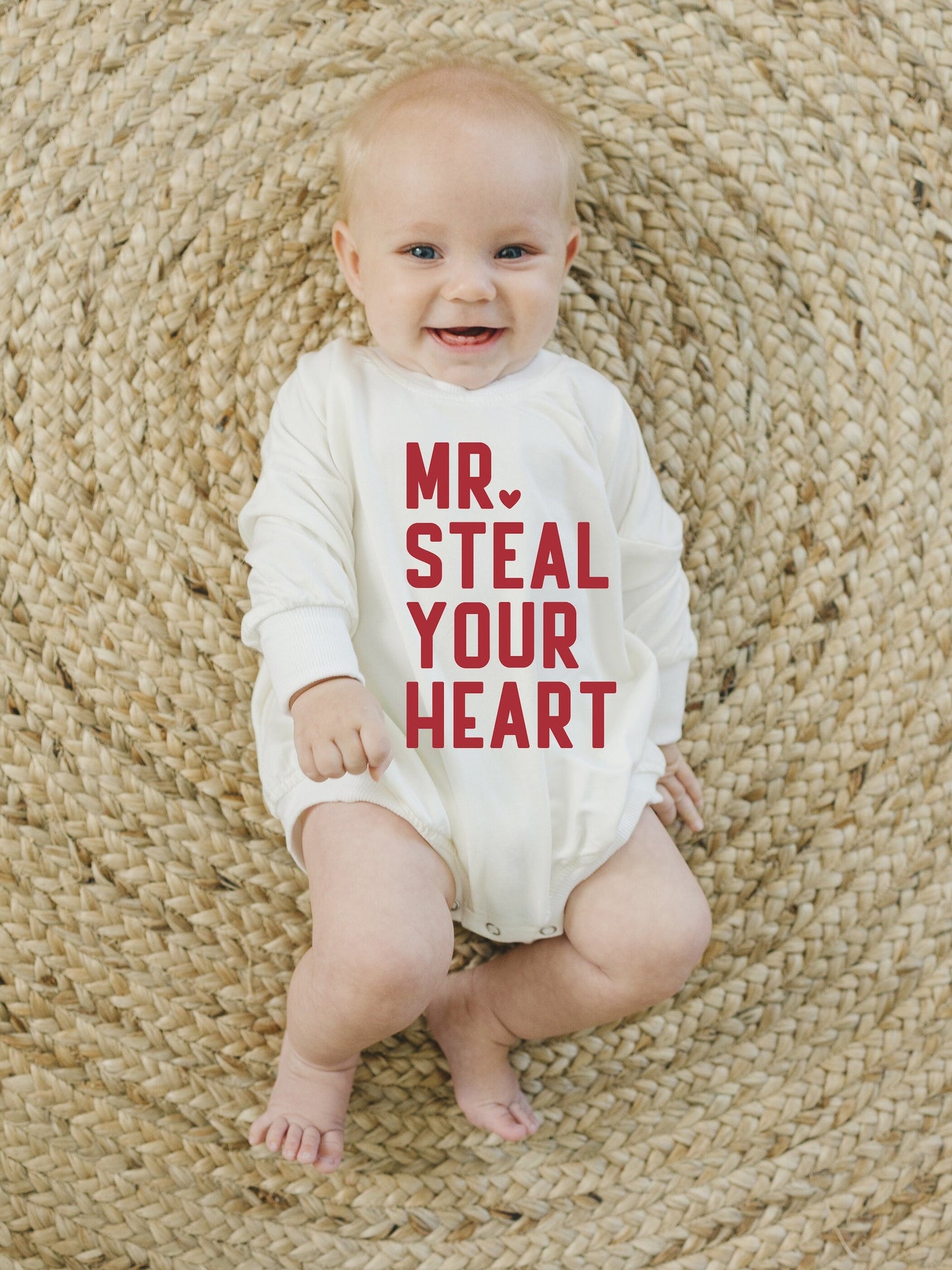 Mr. Steal Your Heart Bamboo Sweatshirt Romper