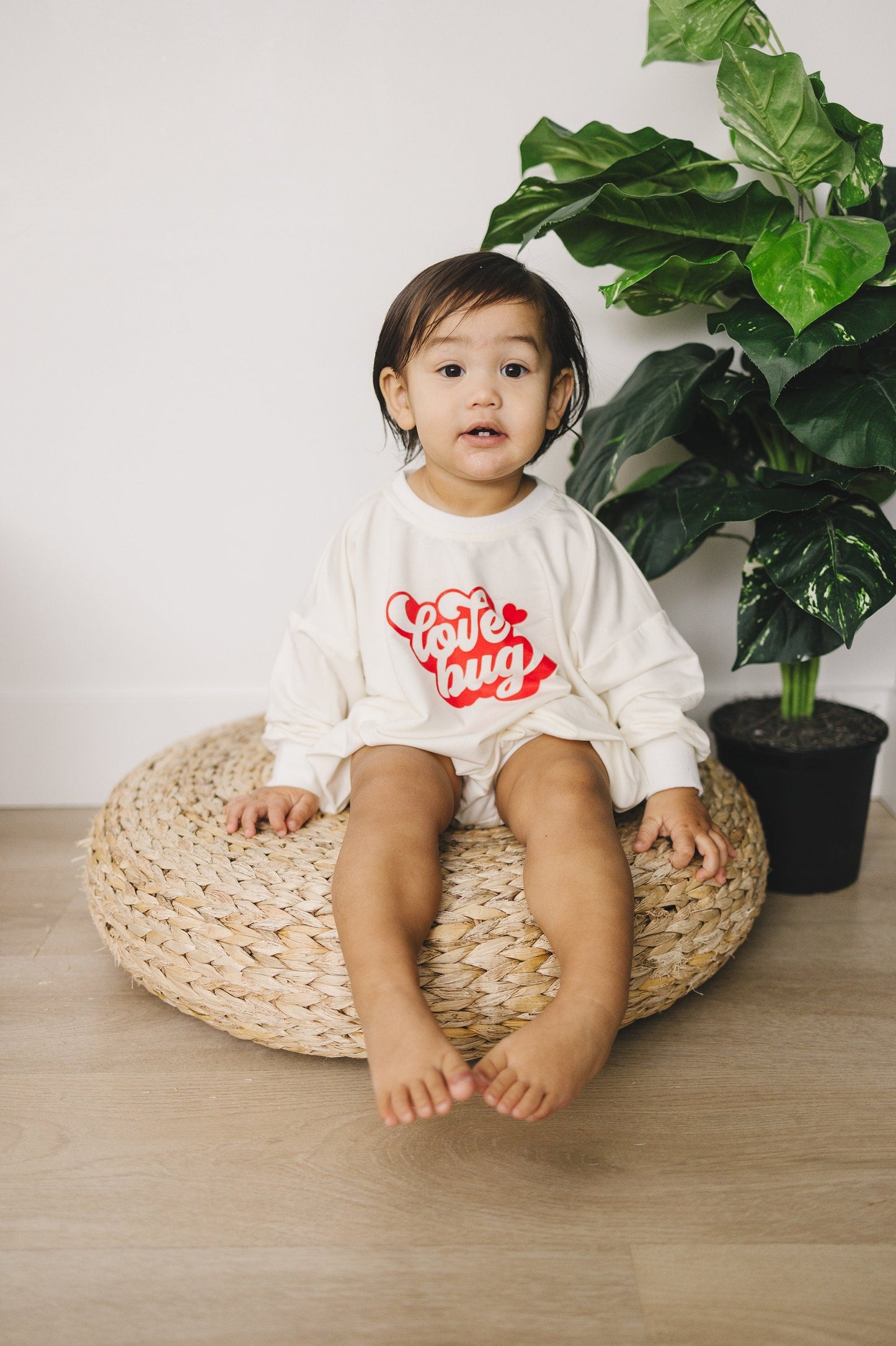 Love Bug Bamboo Sweatshirt Romper