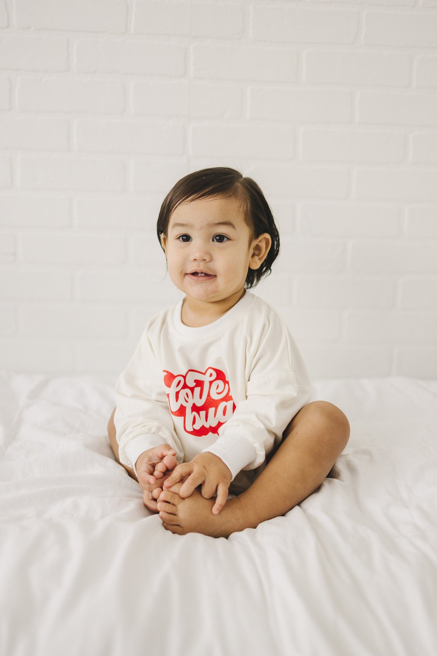 Love Bug Bamboo Sweatshirt Romper