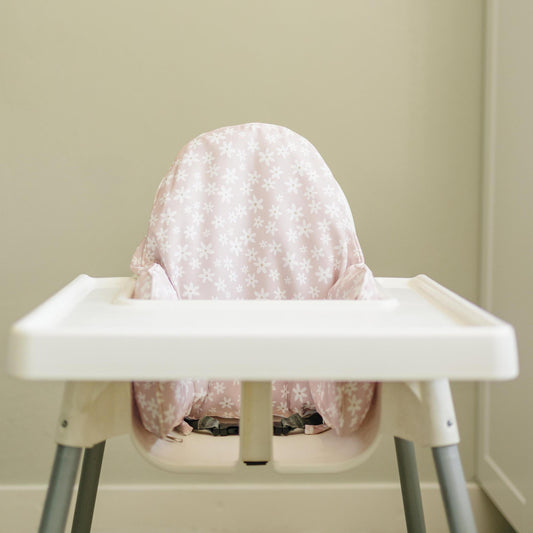 Pink Floral Cushion Cover for IKEA Antilop Highchair: Wipeable, Highchair Accessories