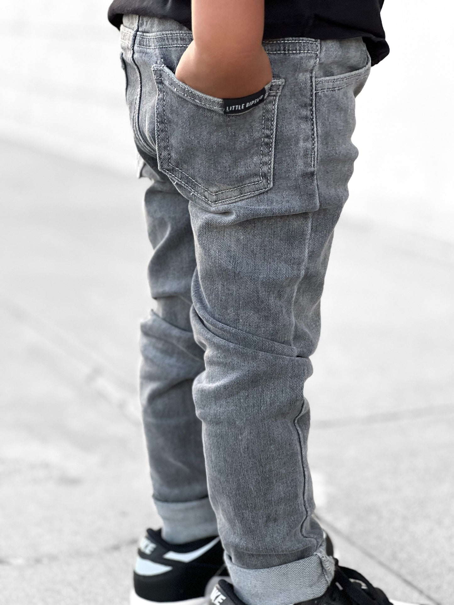 Distressed Denim - Grey Wash