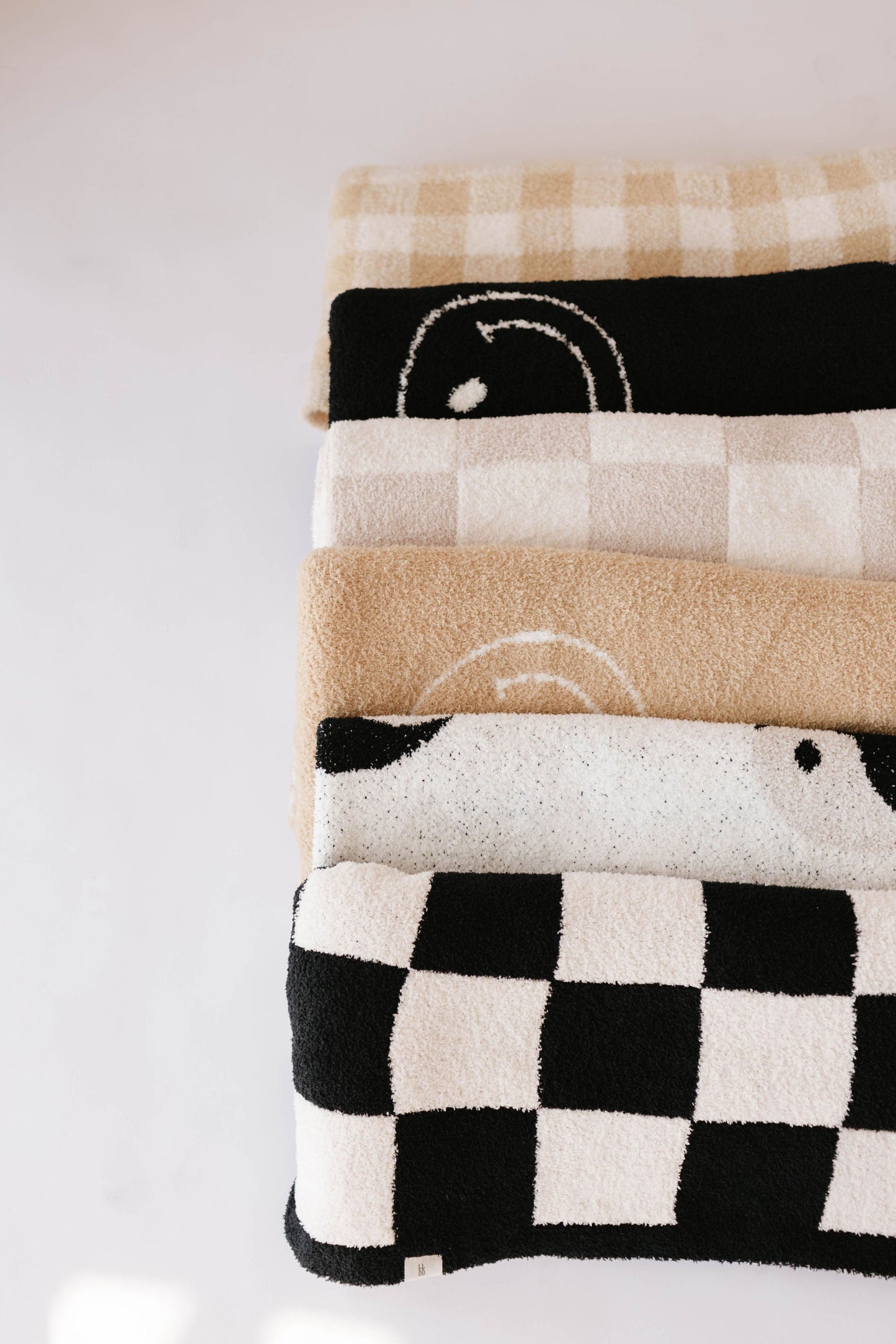 Plush Blanket  | Just Smile Black & White