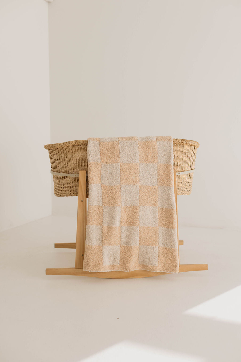 Plush Blanket  | Peaches & Cream Checkerboard