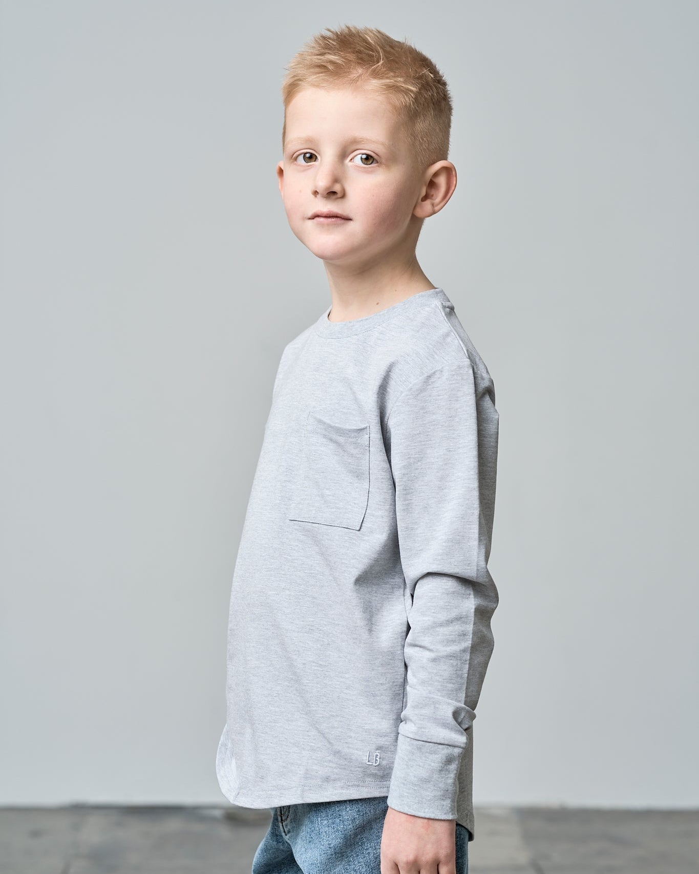 Long Sleeve Pocket Tee - Grey