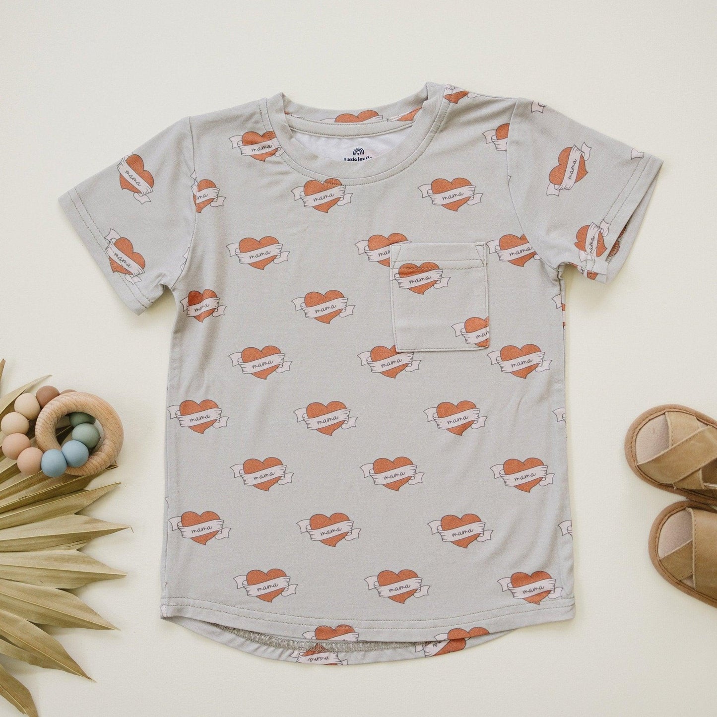 Mama Tattoo Hearts Bamboo Tee *Size 0-3m left