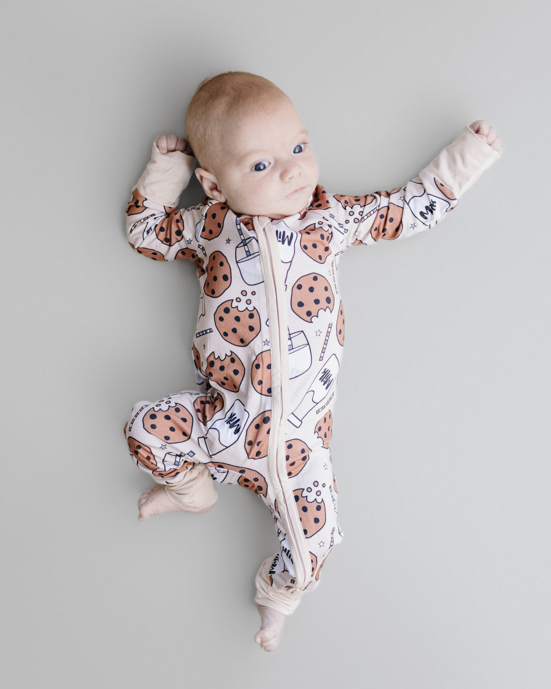 Bamboo Zip Romper | Milk & Cookies