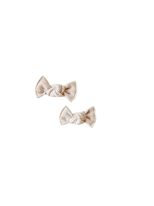 Mocha Ribbed Knot Bow