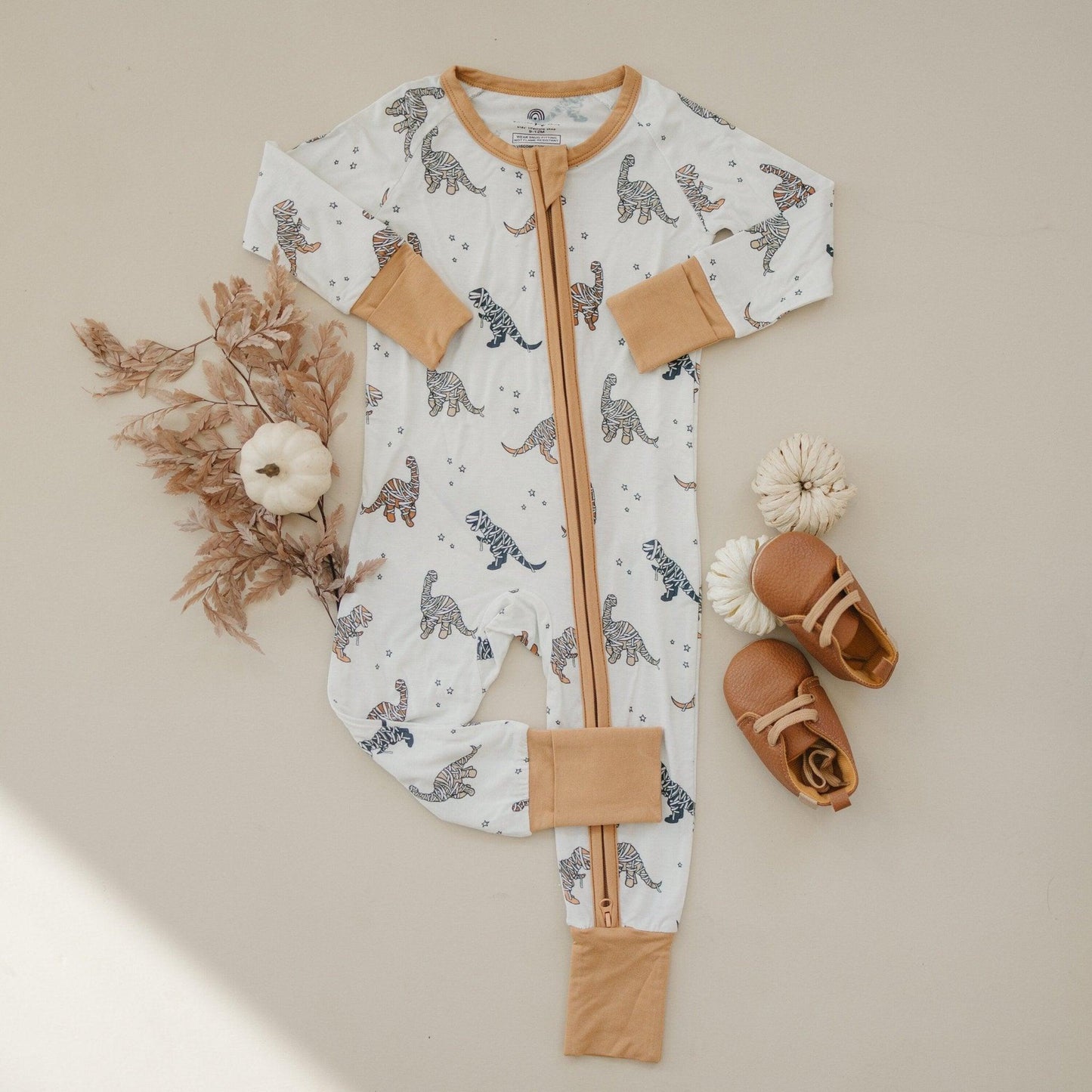 Mummy-Saurus Rex Bamboo Zippy Romper