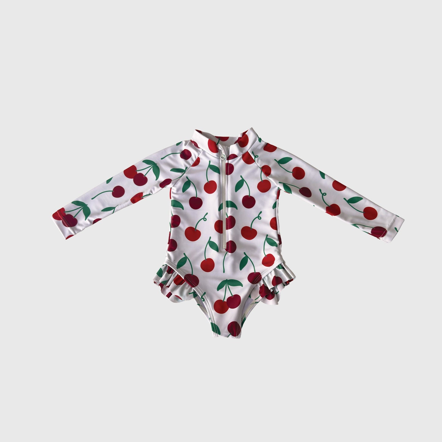 Girl's Long Sleeve Swimsuit | Cherry