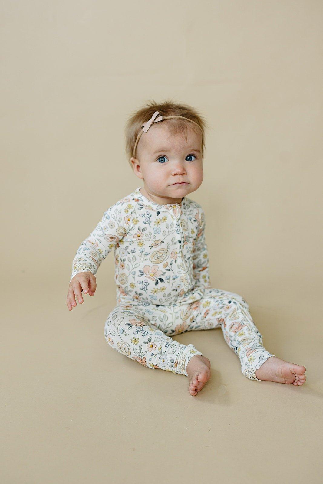 Pastel Petals Modal Zippy Romper