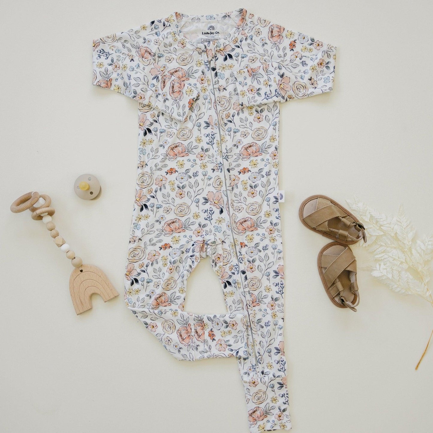 Pastel Petals Modal Zippy Romper